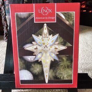 Lenox First Blessing Nativity LED Star Figurine Ivory Porcelain 24k Gold Accents